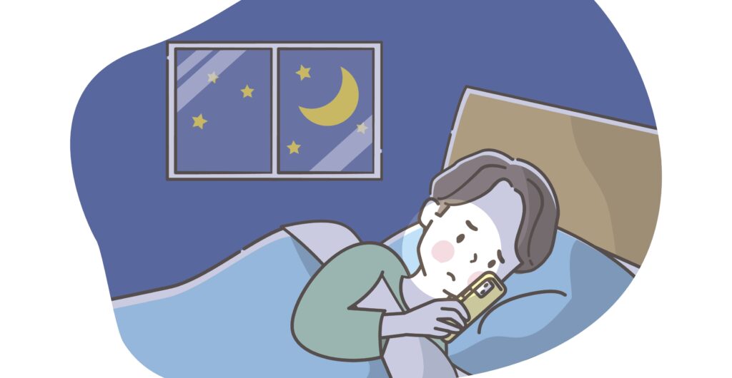 不眠や睡眠障害で悩む方のイメージ画像｜二ツ谷町整骨院